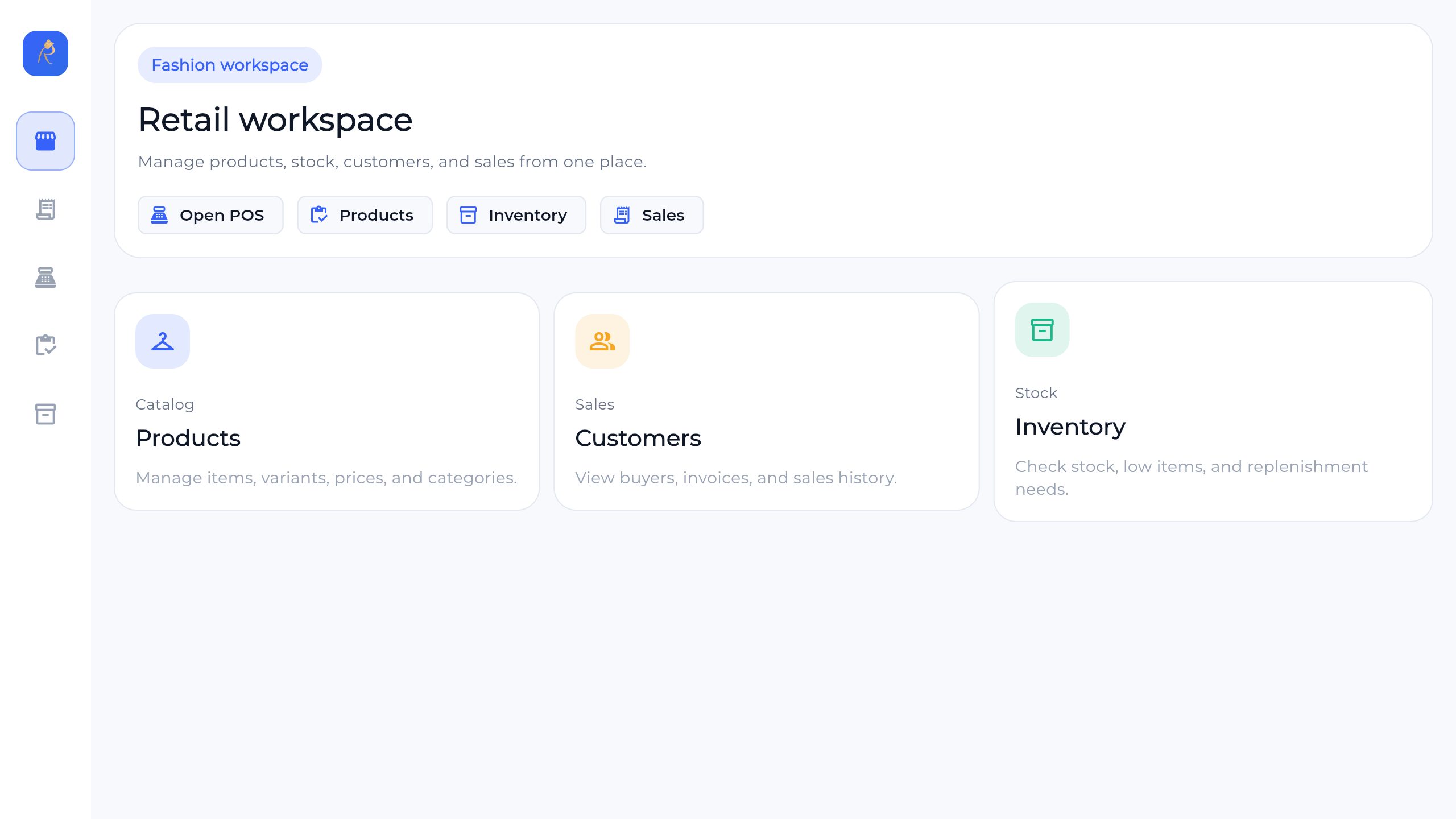 BizPlusX POS checkout screen with cart items and pay actions